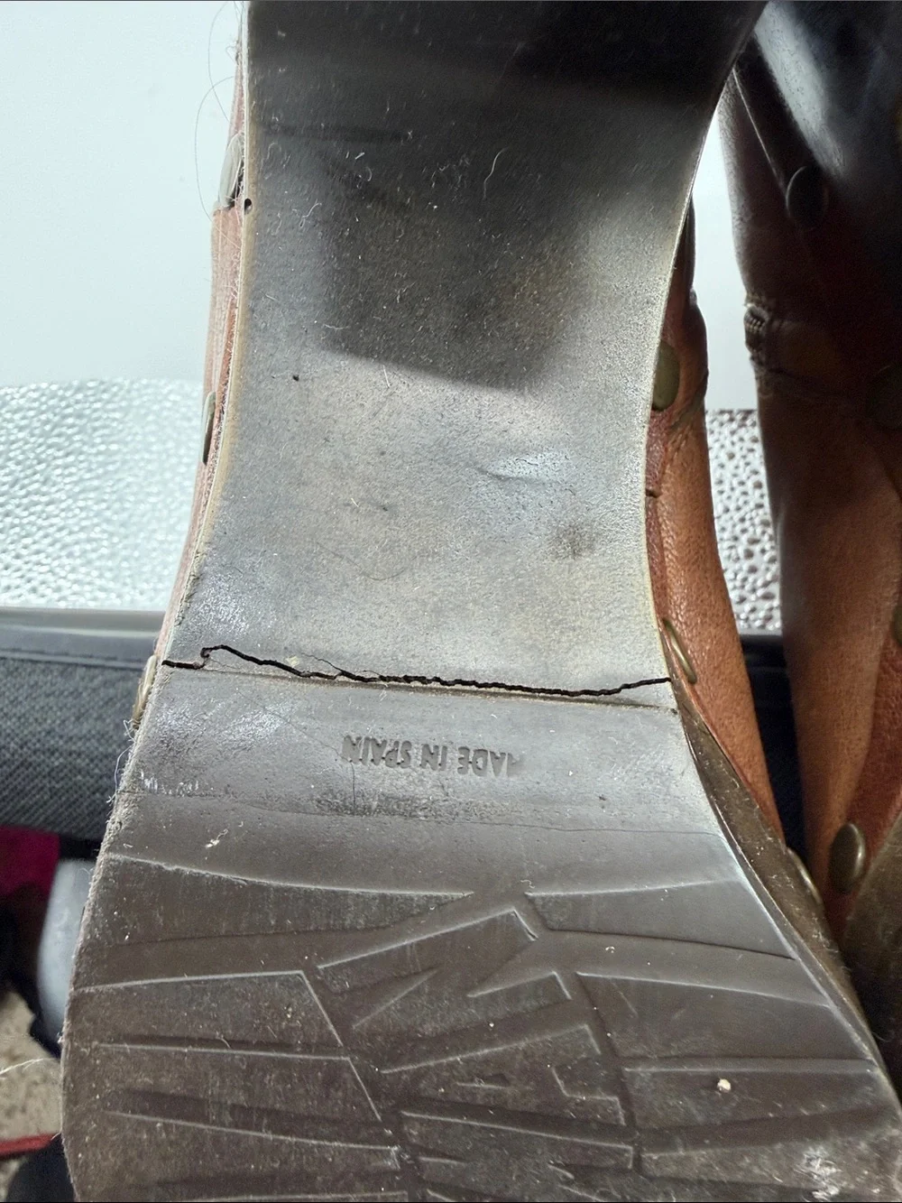 Stuart Weitzman Brown Leather Belted Clog Platform Moto Booties 10